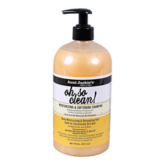 Aunt Jackie's Oh So Clean shampoo bottle with pump for natural curls and softness