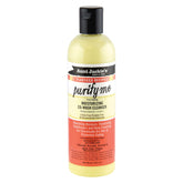 Aunt Jackie's Purify Me Co-Wash bottle on a bathroom shelf for daily cleansing and hydration.
