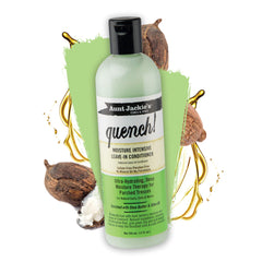 Aunt Jackie's Quench Leave-In with extra virgin olive oil for shine.