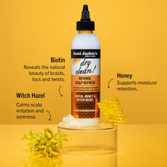 Aunt Jackie's Witch Hazel Scalposine Detox Scalp bottle shown for detox and soothing care