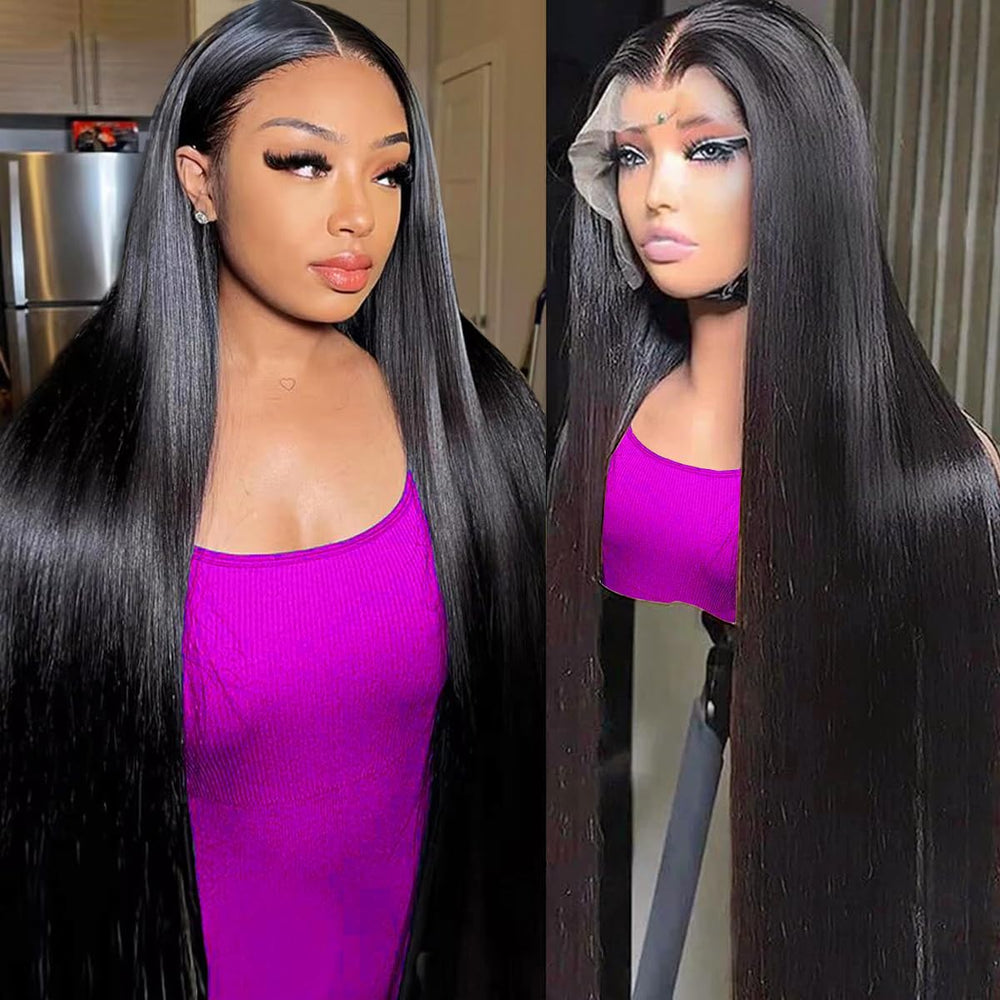 AUOU 30 inch lace-front wig close-up shows natural Brazilian hair luster for daily wear