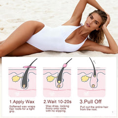 Auperwel wax beads removing hair from bikini, armpits, and legs safely