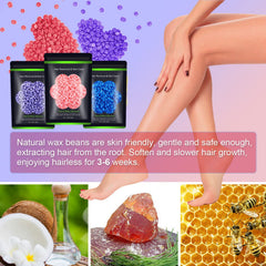Auperwel wax beads for facial use gently remove fine hairs at home.
