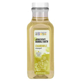 Aura Cacia Bubble Bath Chamomile Tranquil bottle ready to pour for relaxation.