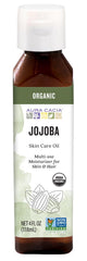Aura Cacia Jojoba Oil bottle for sensitive skin and clean beauty blends
