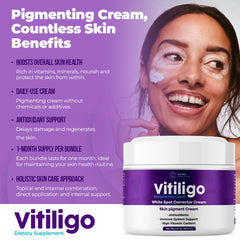 Aura Dermacare Vitiligo Cream being applied to skin for targeted care.