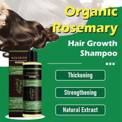 Aureph Kerarose Rosemary Shampoo creates rich lather on hair for cleansing.