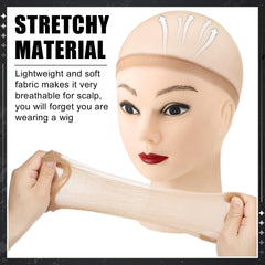 Auroray wig cap pack provides breathable coverage for comfortable wig wear