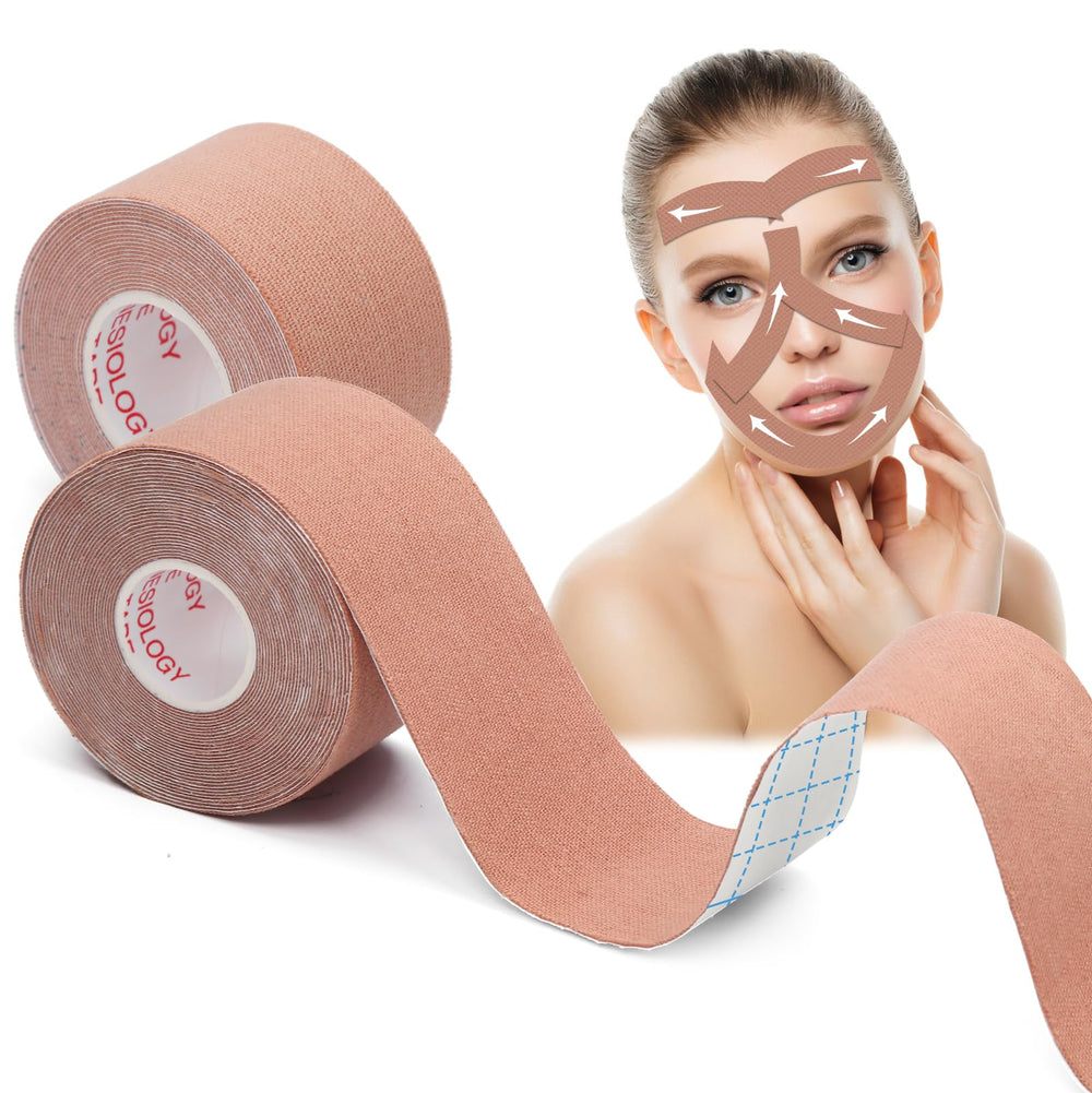 AURUZA facial myofascial lift tape packaging demonstrates a discreet, skin-safe solution for daily care.