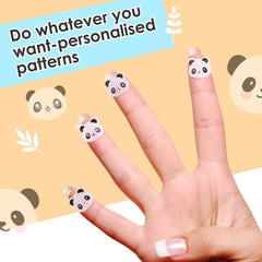 AUSLKA Panda Pimple Patches applied to a zit for discreet protection.