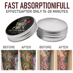 AUSTINE Tattoo Aftercare Butter being applied on skin during aftercare routine.