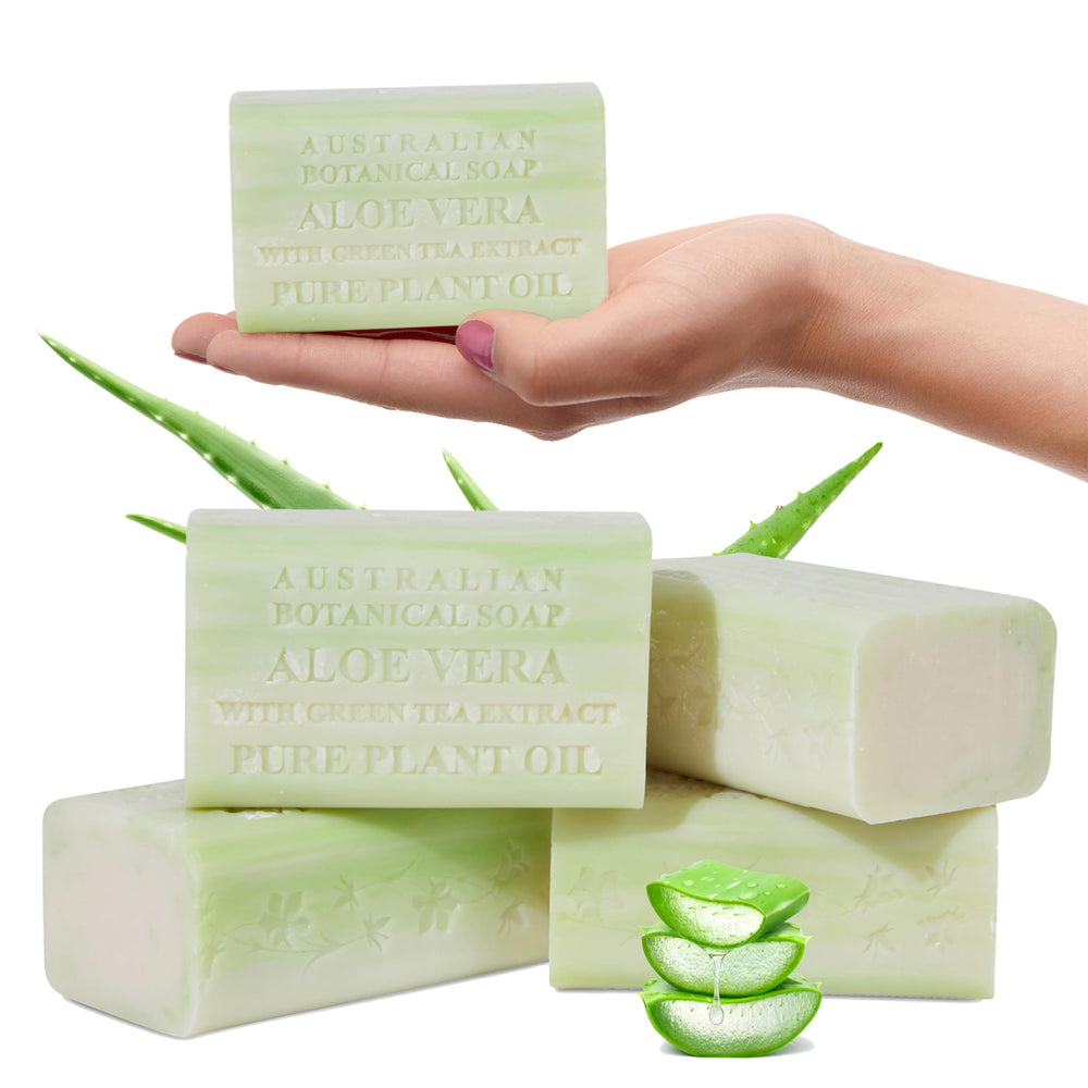 Australian Botanical Soap Aloe Vera Green Tea Bar – rich daily cleansing lather.