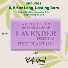 Australian Botanical Soap bulk pack 8 for extended use and consistent cleansing