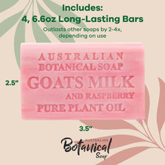 Australian Botanical Soap goats milk raspberry bar sliced to reveal creamy interior
