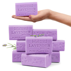 Australian Botanical Soap lavender bar offers gentle cleansing with a calming lavender aroma