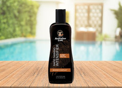 Australian Gold Rapid Tanning Intensifier texture on skin suggests smooth, even coverage