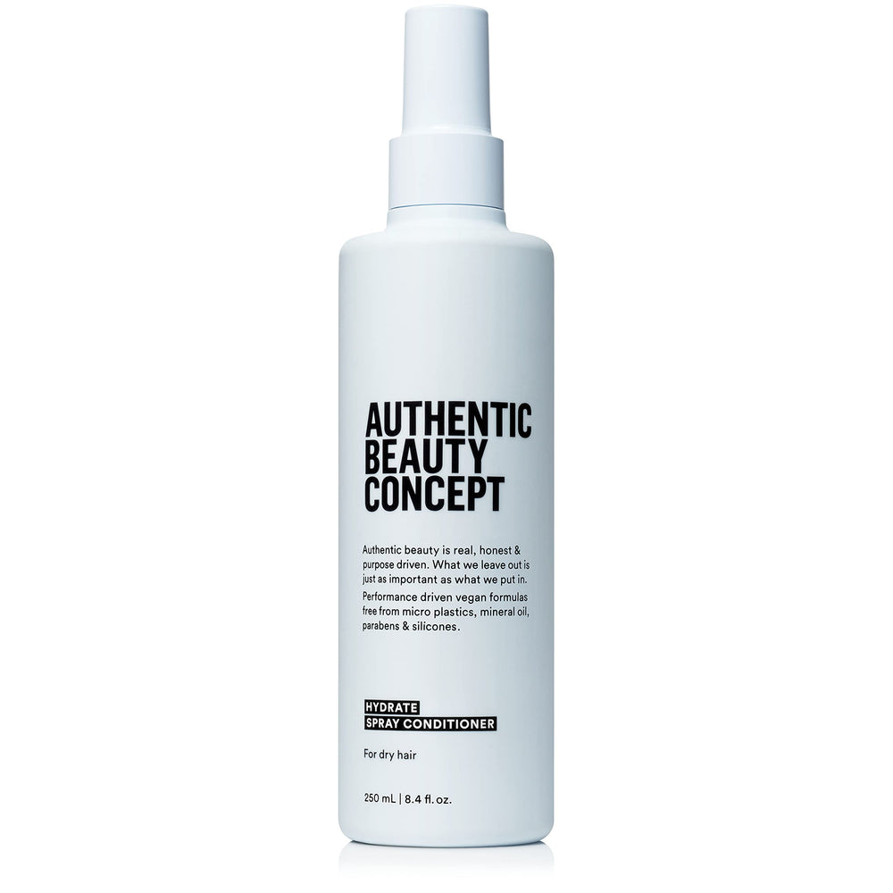Authentic Beauty Concept Hydrate Spray bottle delivers lightweight moisture for flexible styling
