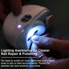 Cordless design of Automatic Electric Nail Clipper enables trimming anywhere.