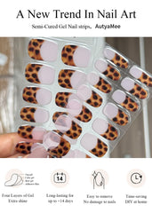 AutyaMee applying nail strips for quick, salon-like nails at home