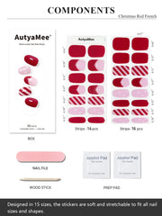 AutyaMee matte pink nail stickers deliver a sleek finish.