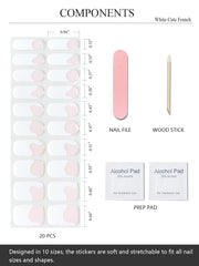 AutyaMee 20-pcs nail wraps package close-up for an easy home manicure.