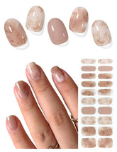 AutyaMee taupe maple leaf nail strip for a salon-style home manicure