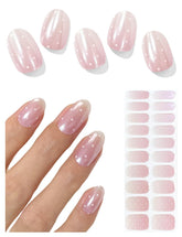 AutyaMee white polka dot gel nail strip for quick salon‑grade nails at home.
