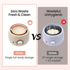 AUZEAL 15-minute wax heating demonstrates quick sessions for busy mornings.