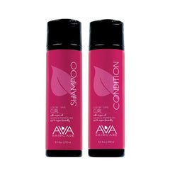 Ava Haircare Curl Shampoo bottle with sulfate-free formula cleanses curly hair softly