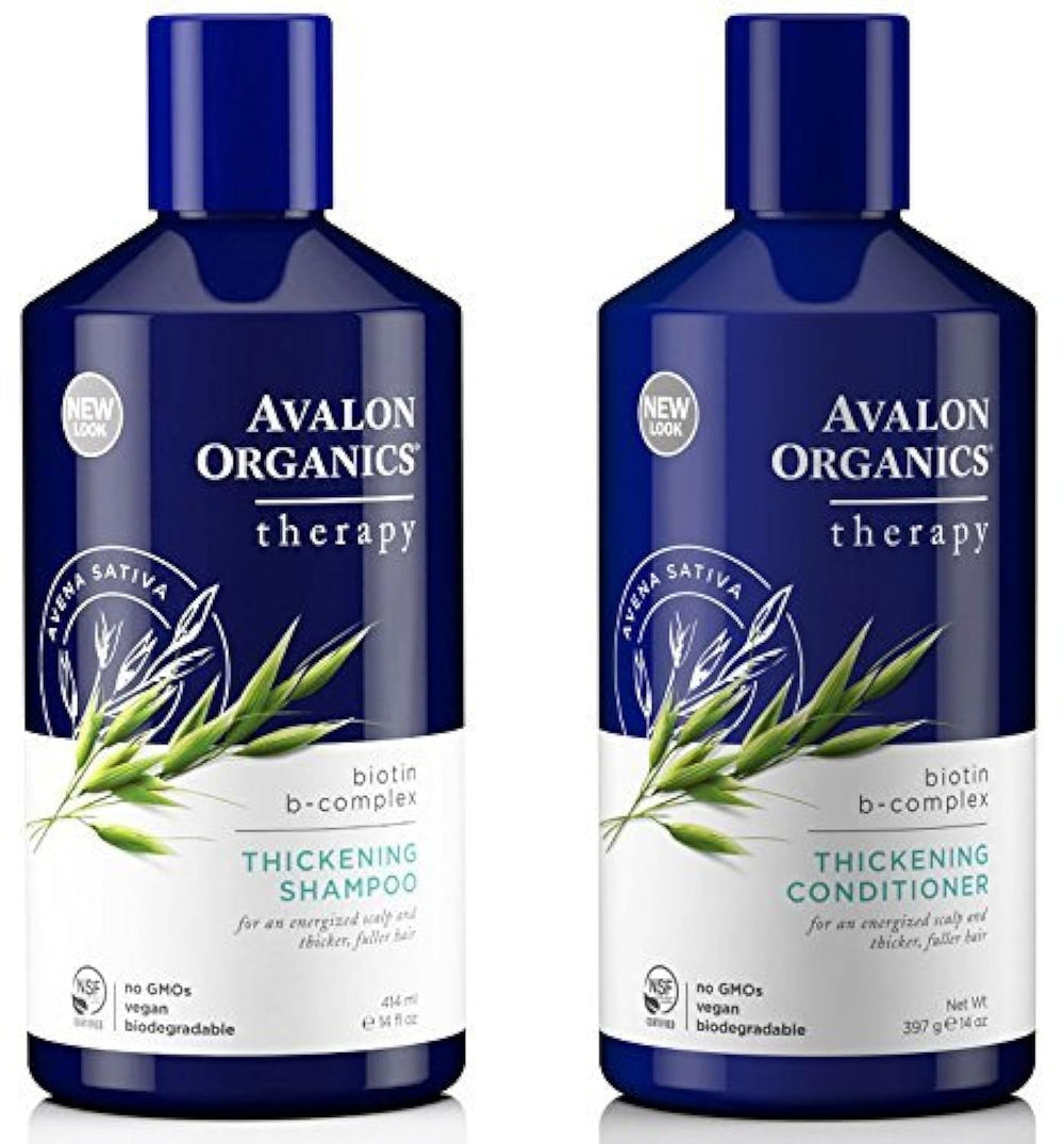 Avalon Organics Biotin B-Complex Shampoo bottle for fuller-looking hair