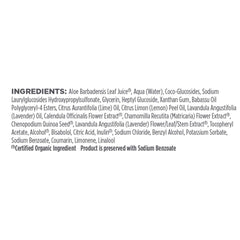 Close-up of Avalon Organics Lavender bottle highlighting natural ingredients