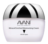 Avani Mineral Enriched Moisturizing Cream bottle closeup for deep hydration