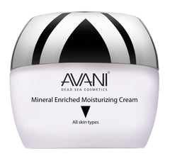 Avani Mineral Enriched Moisturizing Cream bottle closeup for deep hydration