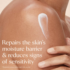 Aveeno fragrance-free label on a bottle for sensitive skin.