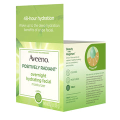 Aveeno Positively Radiant soy-complex graphic illustrating even tone potential.
