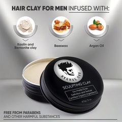 Textured hair with Avenue Man Hair Clay for a matte, defined look