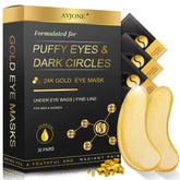 AVJONE 24K gold under-eye patches pack front for nourishment.
