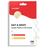 AVJONE pimple patches packaging showing clean, hygienic on-the-go solution for blemishes.
