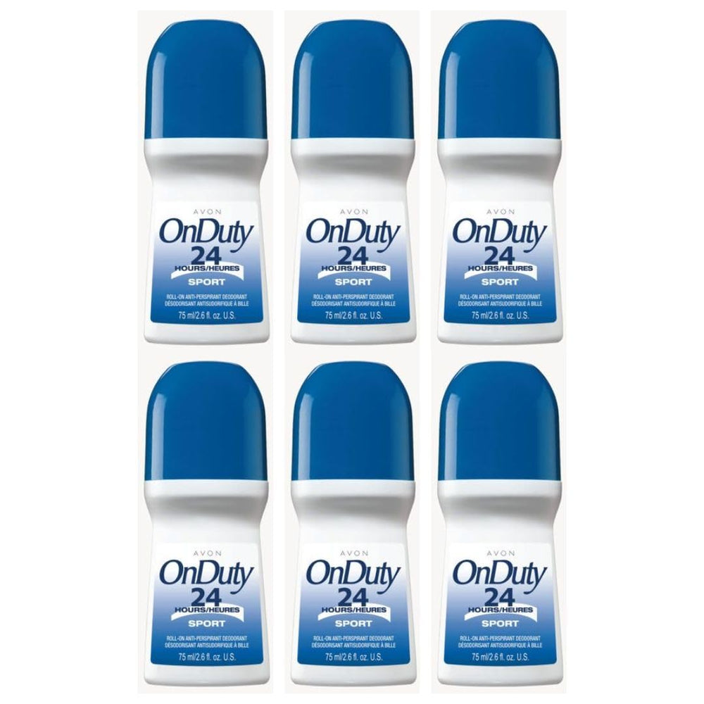 AVON On Duty 24 Hour Sport roll-on bottle showing all-day protection