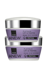 AVON Skin So Soft Lifting Dual Eye System eye-cream bottle for smoother under-eye skin.