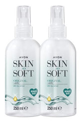 AVON Skin So Soft Original Dry Oil Spray 250ml two-pack smooths and nourishes skin.