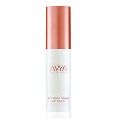 Avya Eye Bright Cream tube closeup showing lightweight formula for brighter under-eye skin