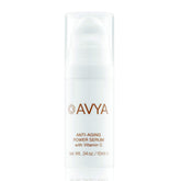 Avya Skincare Anti-Aging Power Serum bottle in travel size for on-the-go care.