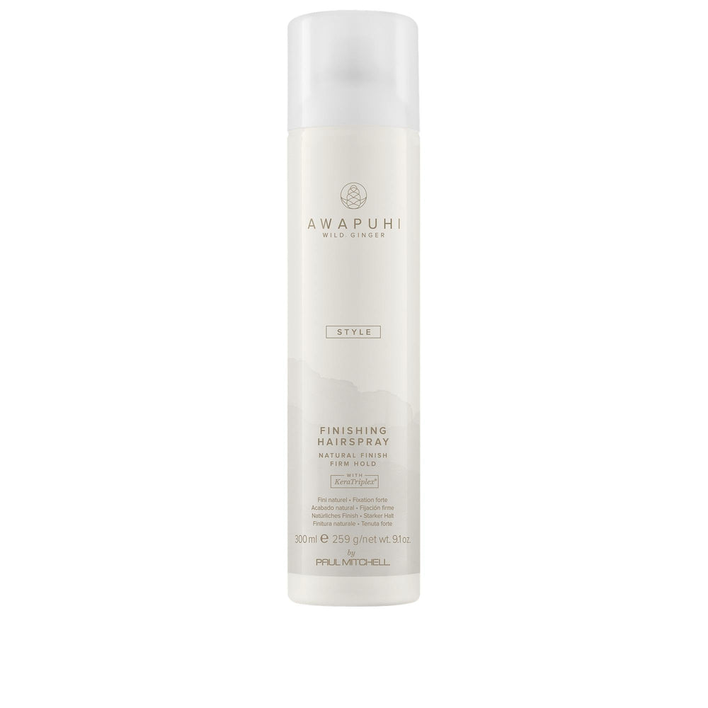Awapuhi Wild Ginger finishing spray bottle with fast-drying, humidity-resistant hold.