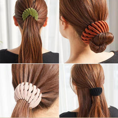 Aweoisa hair bun clip in use for a chic updo look.