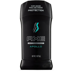 AXE Apollo antiperspirant stick, 12-pack, delivers long-lasting dryness and a fresh scent.