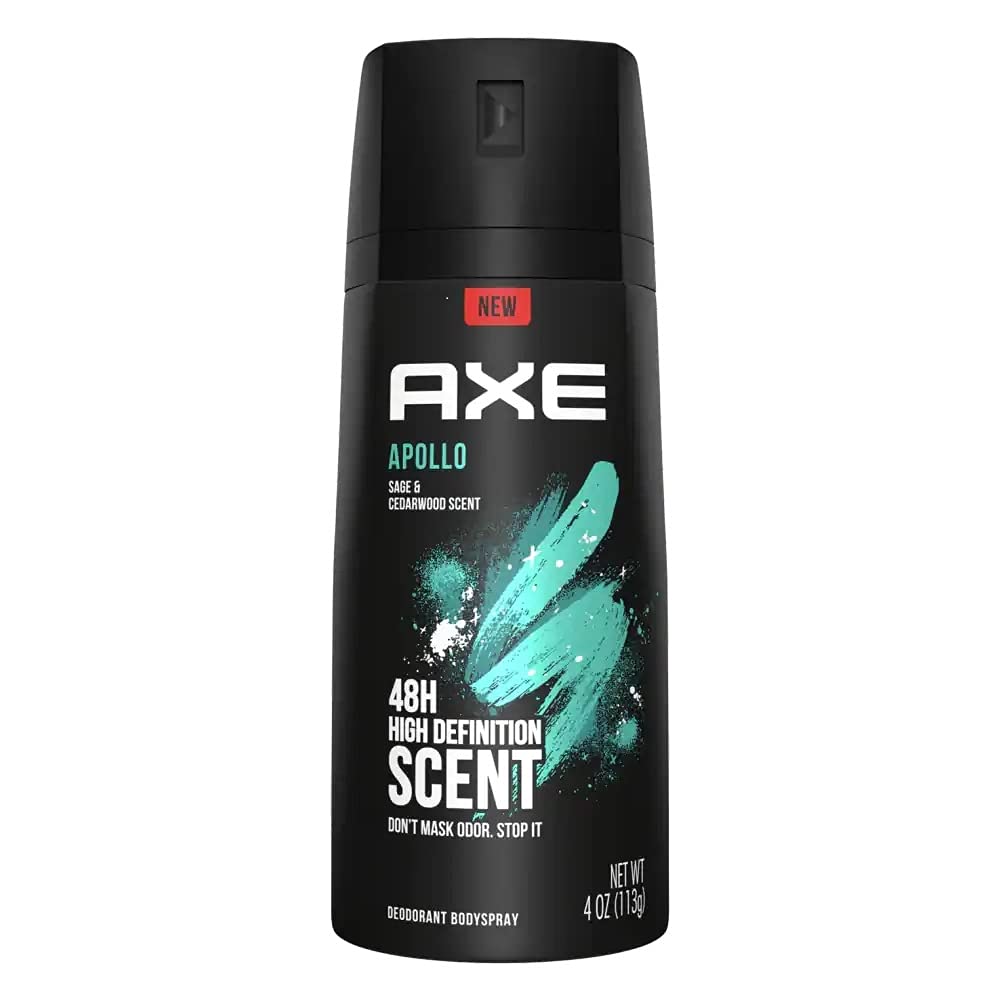 AXE Apollo bottle front view, lasting freshness for daily wear.