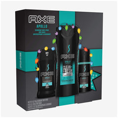 AXE Apollo antiperspirant stick included for reliable 48-hour protection.