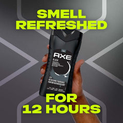 Foamy AXE Black lather on hand suitable for body, face, and hair.