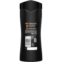 AXE Dark Temptation bottle close-up with rich chocolate scent, clean and confident days.